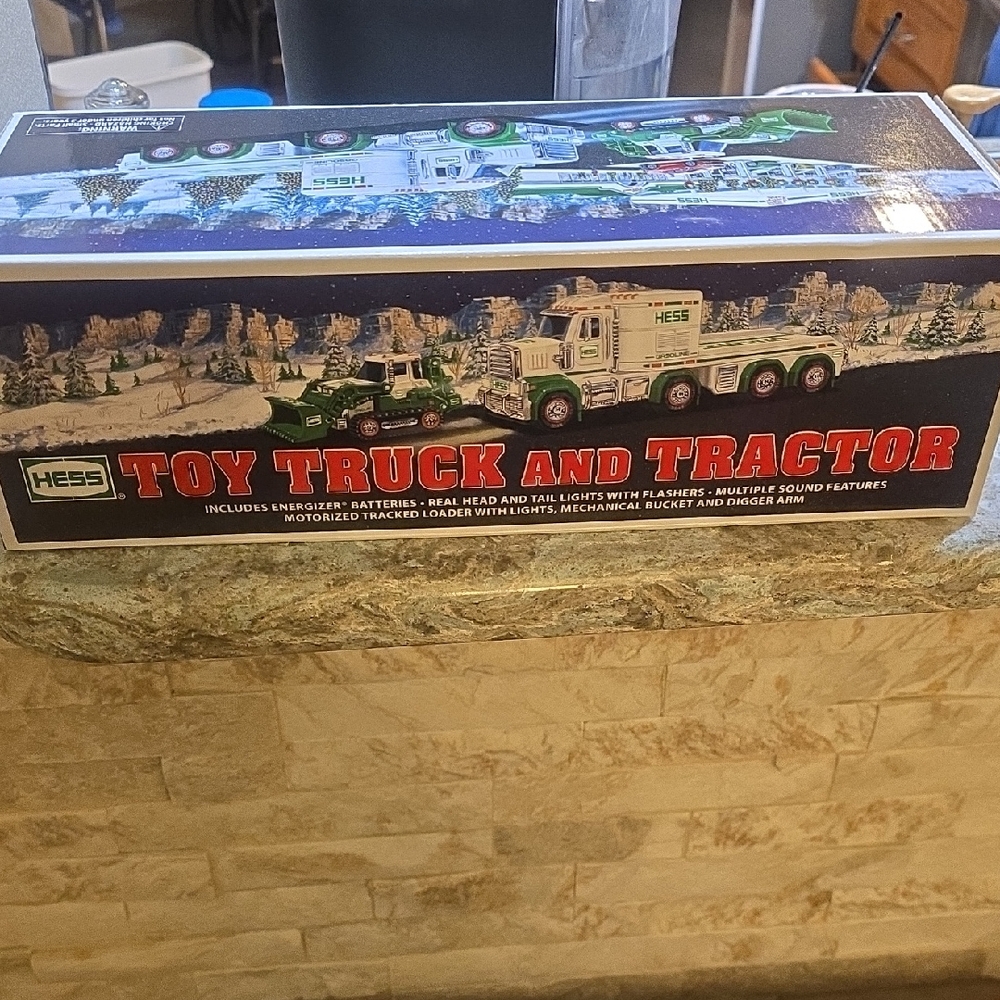 Hess Toy Truck and Tractor - Green and White NWOT. Limit One Per Purchase.
